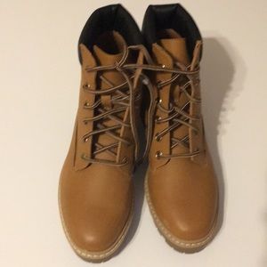 Faux Timbaland boots from Target.  Brand new!